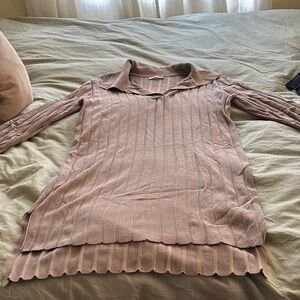 Elegant Long Sleeve Tan Dress